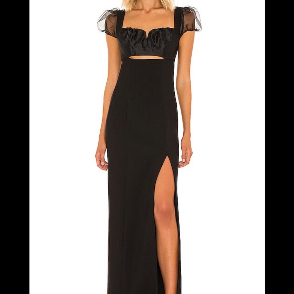 LIKELY Julie cap sleeve black gown size 14